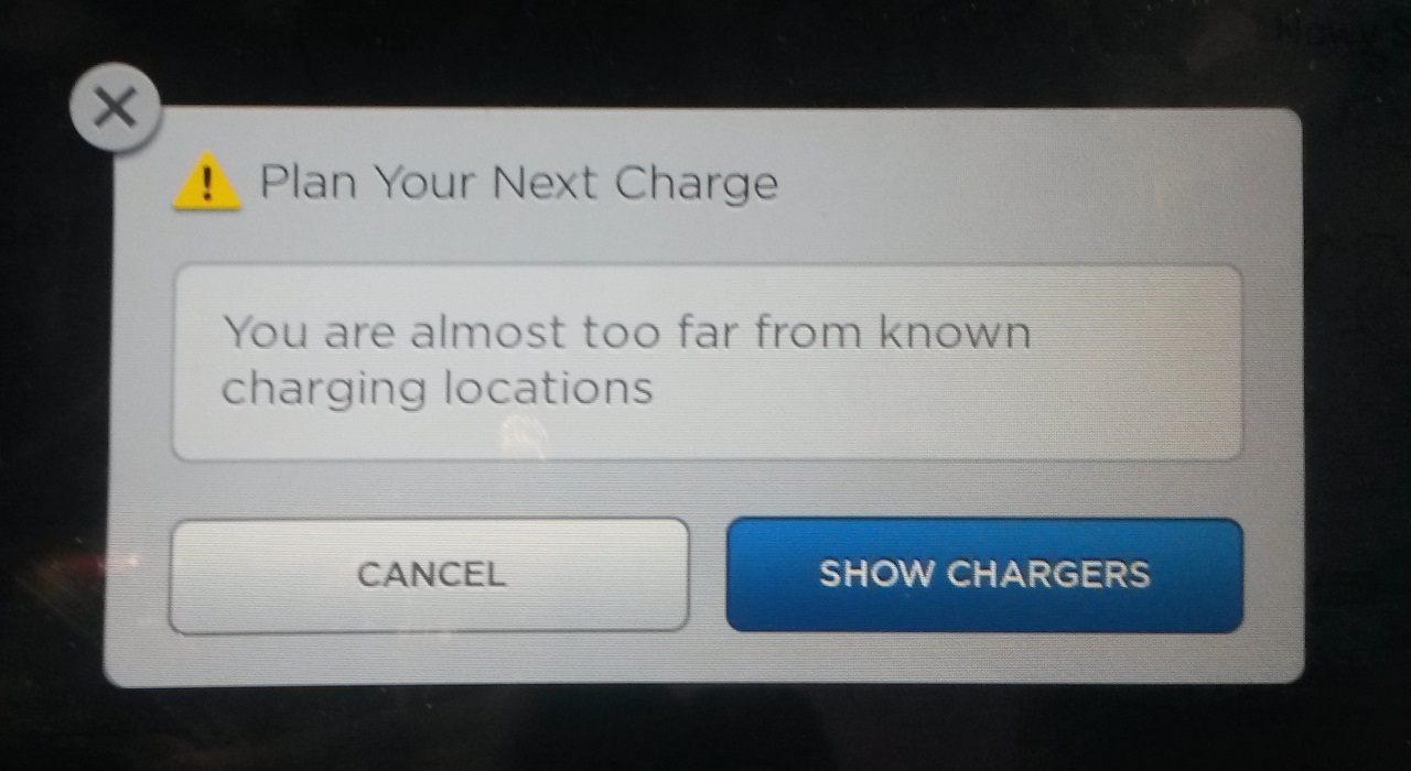 Almost too far from charging locations