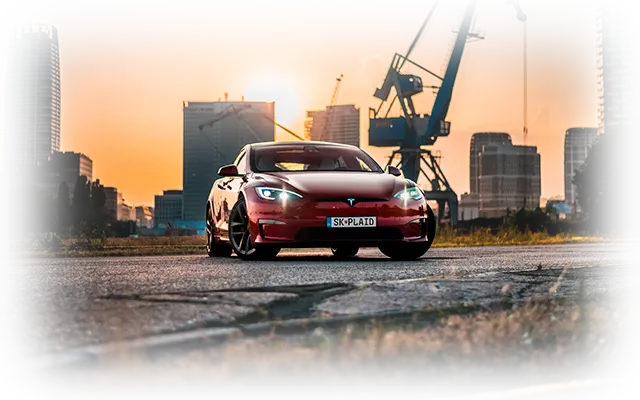 Tesla Model S Plaid Downtown Bratislava